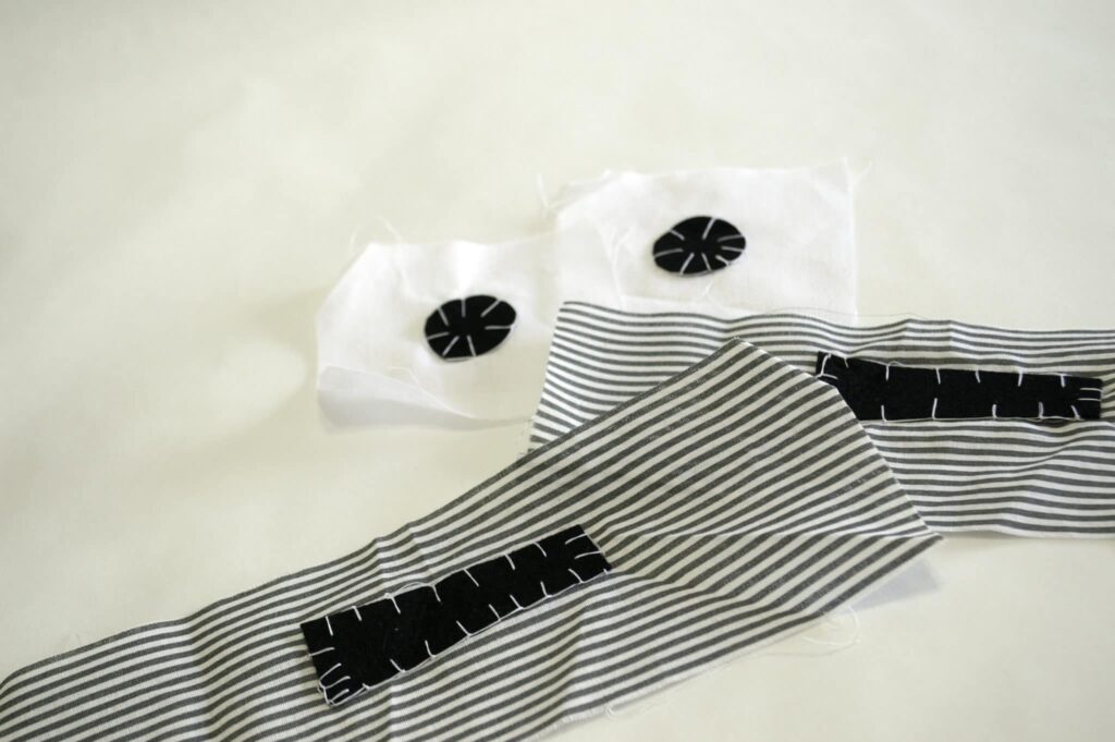 Sew the Eyes and Fins using Blanket Stitch Sew the Eyes and Fins using Blanket Stitch, Making Cats and Dogs