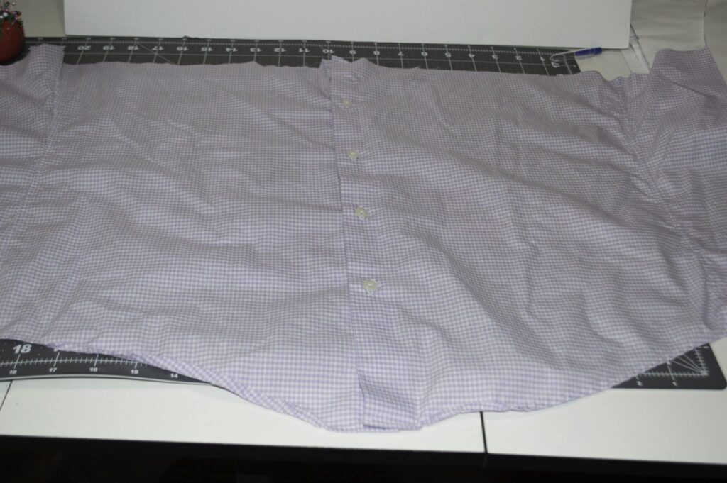 Cut and Opened Shirt Cut and Opened Shirt, Make an apron from a man's shirt