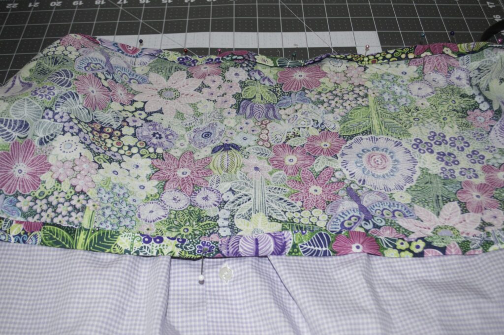 Fold Long Ends in Fold Long Ends in, Make an apron from a man's shirt