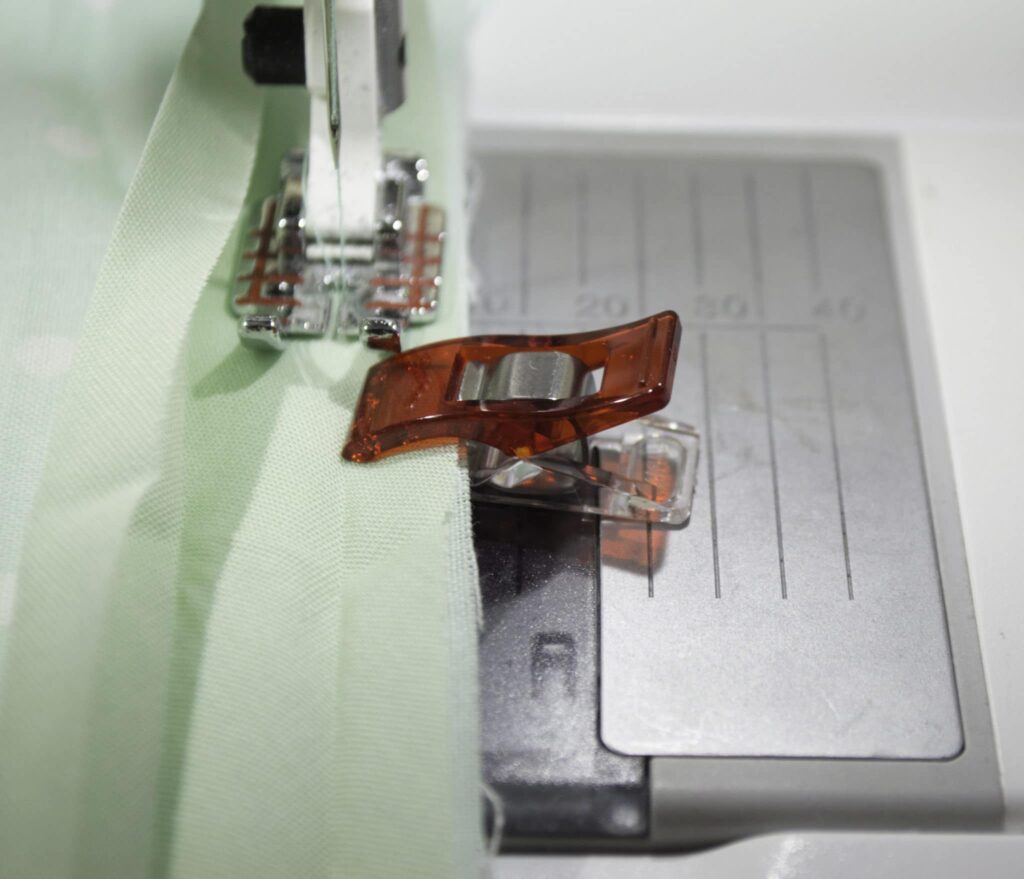 Sew Along the First Crease How to sew bias binding