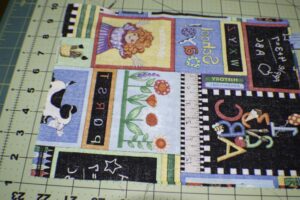 Add the back piece to the front piece right sides together DIY Three Ring Binder Pencil Case