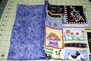 Sew the outer fabrics together DIY Three Ring Binder Pencil Case
