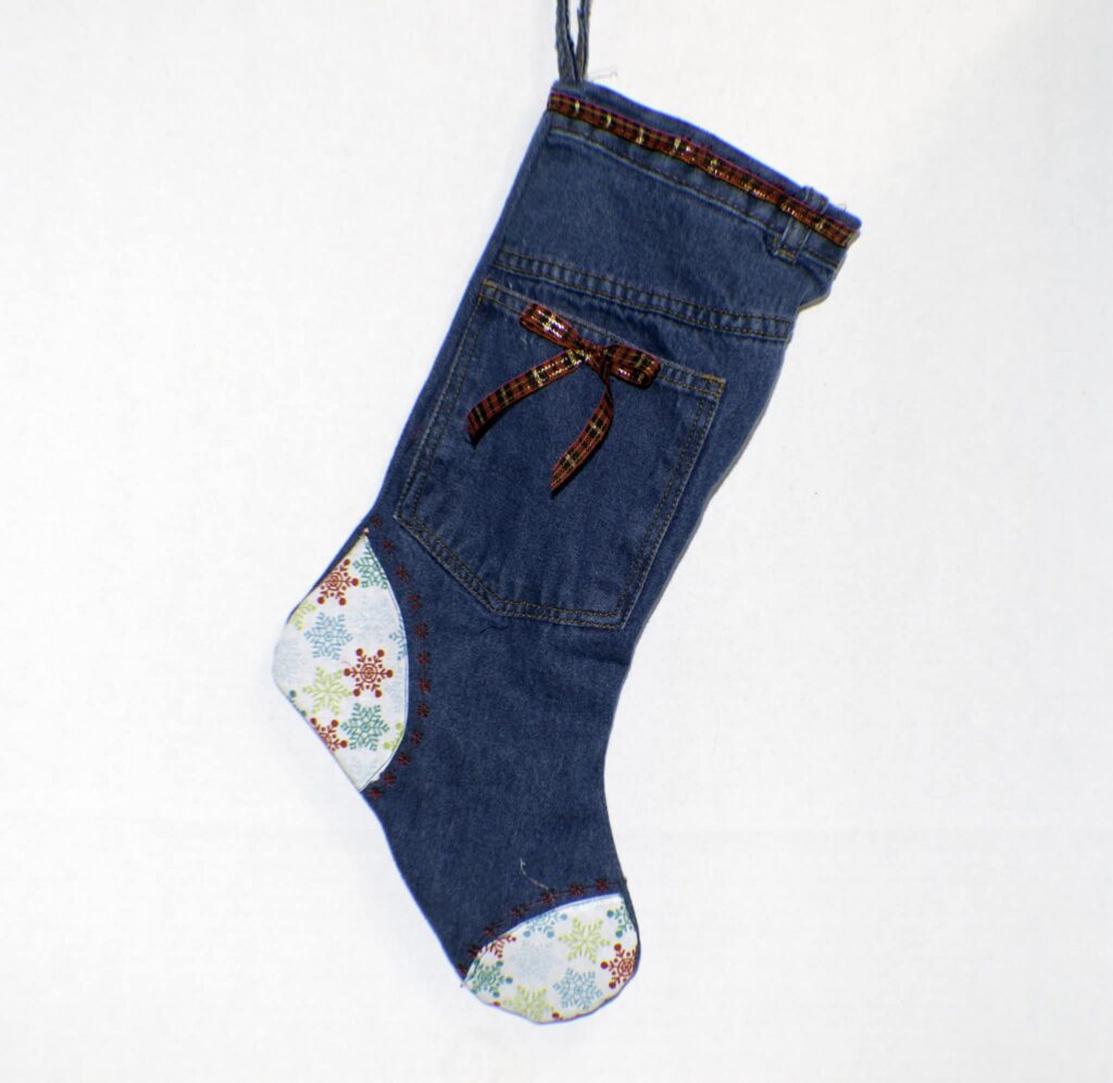 Finished Stocking country christmas stockings from jeans