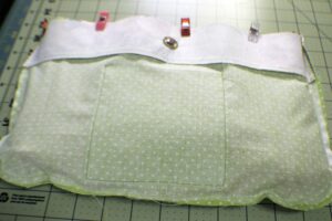 Insert the Outer Bag into the Lining Right Sides Together Pleated Clutch Handbag Tutorial