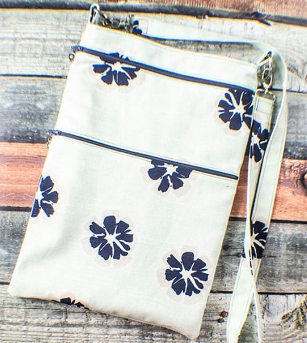 How to Make a Double Zipper Cross Body Bag