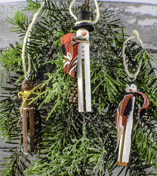 How to make Clothespin Christmas Ornaments