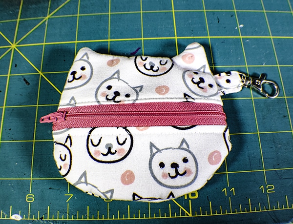 How to make a cat zipper pouch