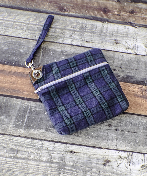 How to make a zippered wristlet purse