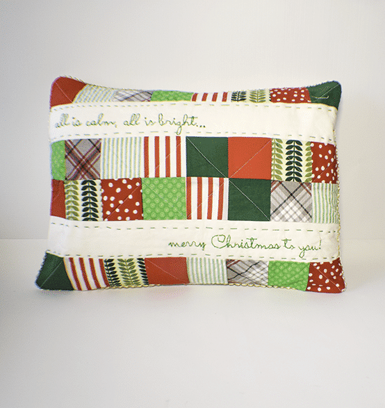 How to Make a Patchwork Christmas Pillow