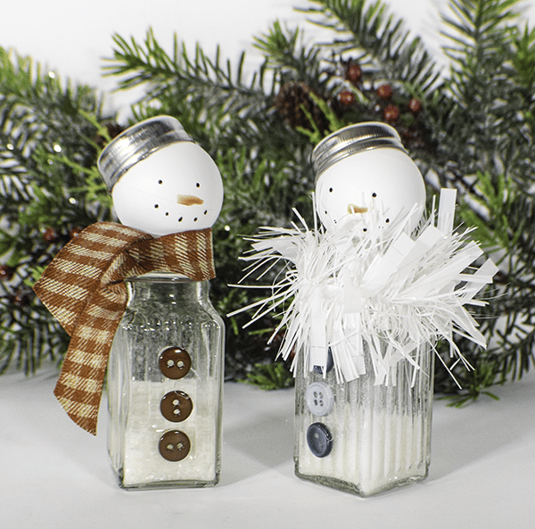 How to Make Dollar Tree Salt Shaker Snowmen