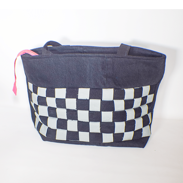 How to Make a Woven Zippered Jeans Tote